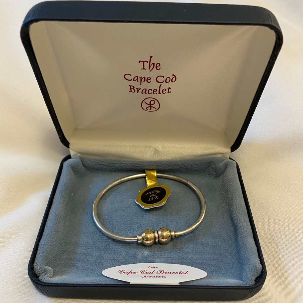 Cape Cod Double Ball Bracelet - Sterling & 14K